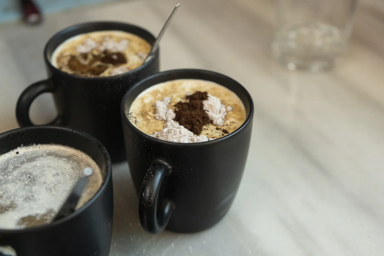 Milk with nescafe